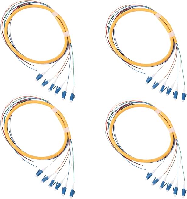 6-Pack 1.2m LC/UPC Singlemode Fiber Optic Pigtails
