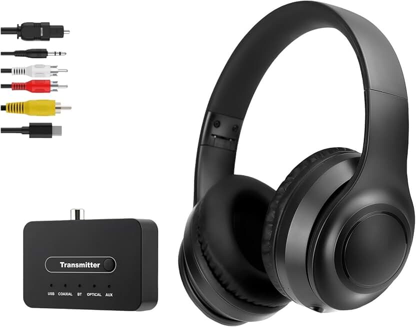 Wireless ANC TV Headphones with 35H Playtime