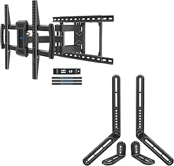 TV and Soundbar Mount for 42-84 Inch Screens