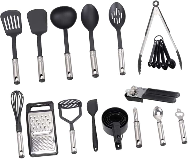 24-Piece Nonstick Stainless Steel Cooking Utensil Set