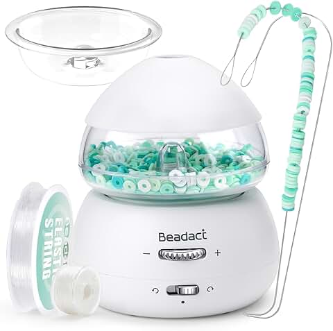 Electric Bead Spinner with Needles and String for Bracelets