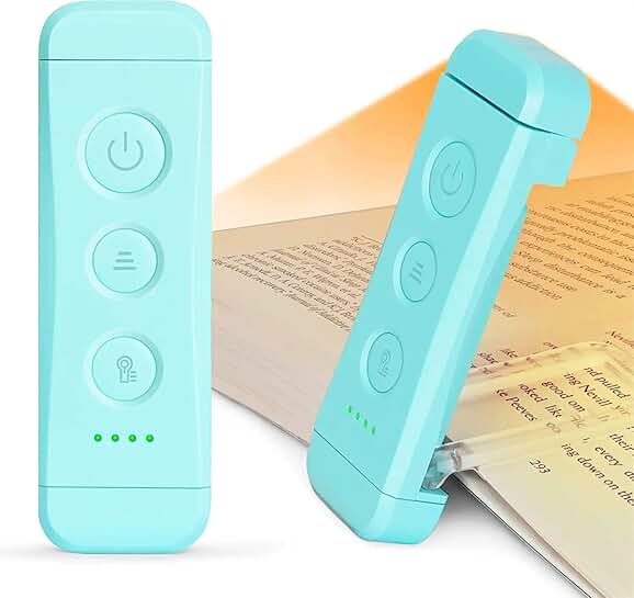 Rechargeable Clip-On Book Light with Amber Colors