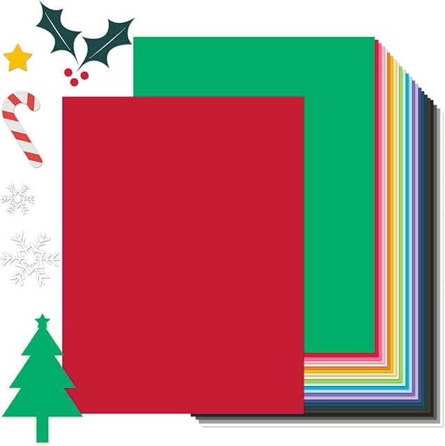 Assorted Colored Cardstock, 8.5 x 11, 100 Sheets
