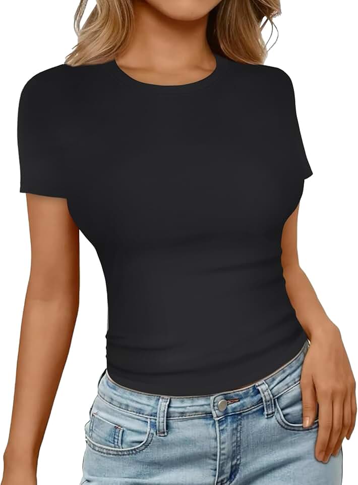 Women's Short Sleeve Summer Crop Top