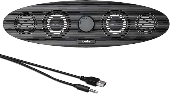 Compact USB Computer Speakers with Stereo Sound and Volume Control