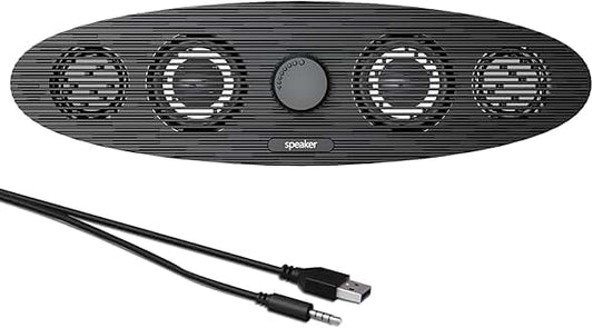 Compact USB Computer Speakers with Stereo Sound and Volume Control