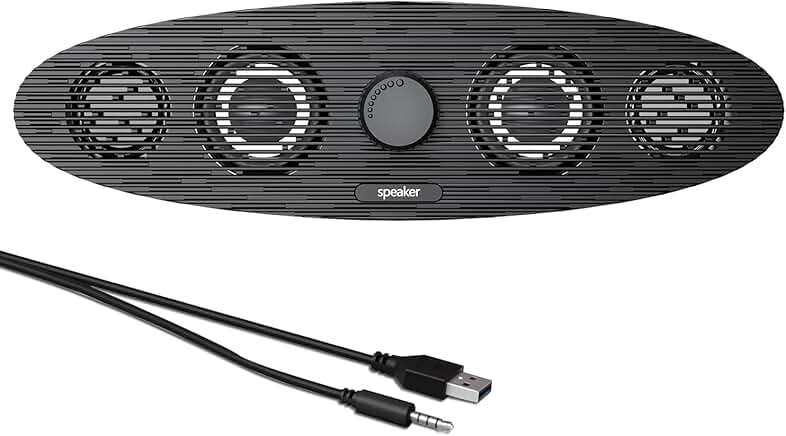 Compact USB Computer Speakers with Stereo Sound and Volume Control
