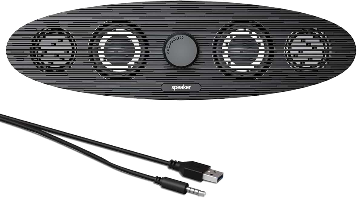 Compact USB Computer Speakers with Stereo Sound and Volume Control