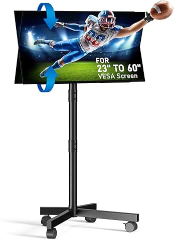 Adjustable Mobile TV Stand for 23-60 Inch Screens