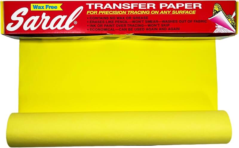 Yellow Wax-Free Transfer Tracing Paper, 12" x 12 ft