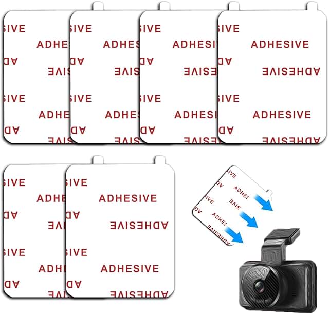 Six 1.96" x 1.57" High Bond Sticky Adhesive Pads