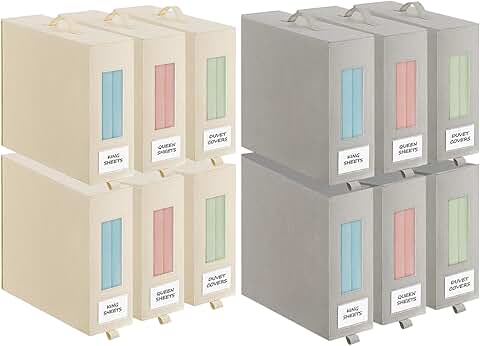 12-Piece Bed Sheet Storage Organizer Set