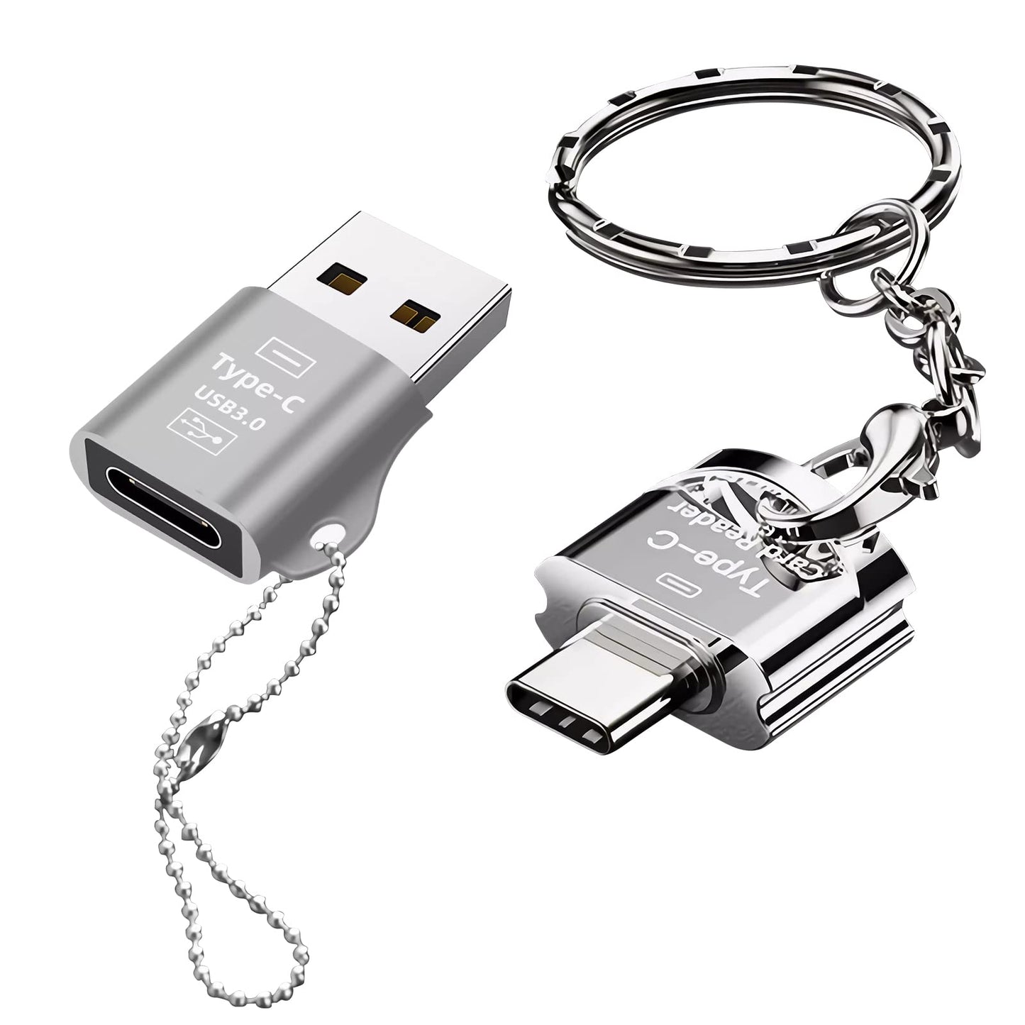 USB-C Micro SD Card Reader with Keychain