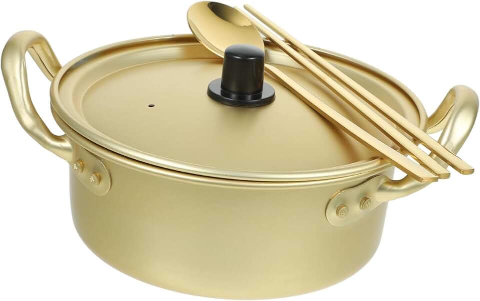 Multifunctional Ramen Cooking Pot with Handles and Utensils