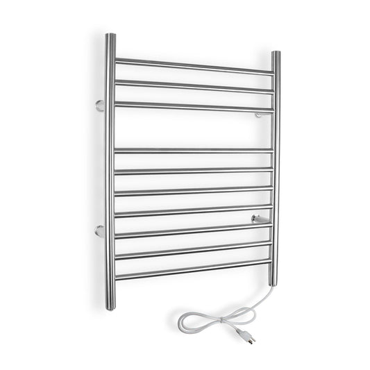 10-Bar Infinity Towel Warmer, Plug-in, Stainless Steel