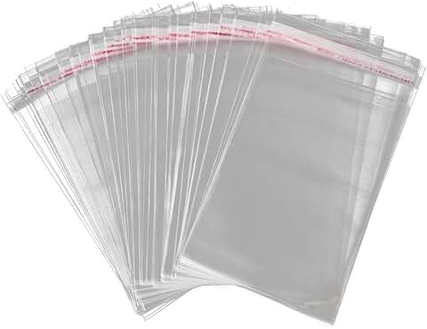 200 Clear Resealable Cellophane Bags for Food and Gifts