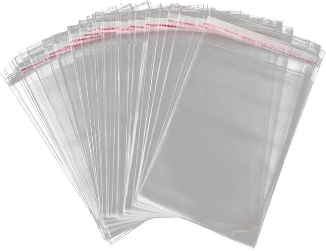 200 Clear Resealable Cellophane Bags for Food and Gifts