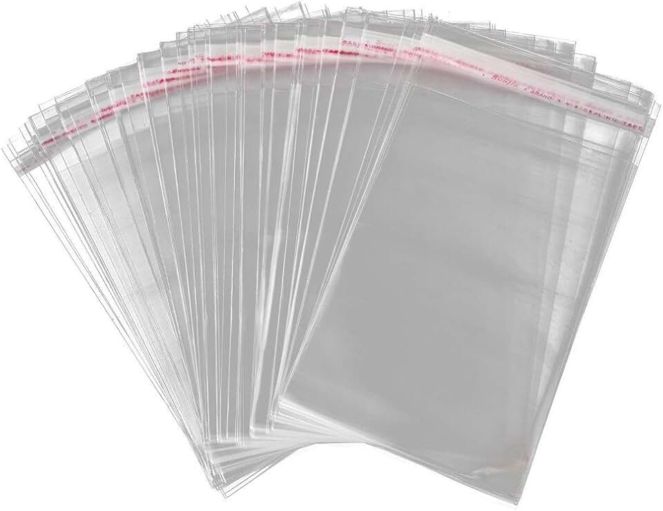 200 Clear Resealable Cellophane Bags for Food and Gifts
