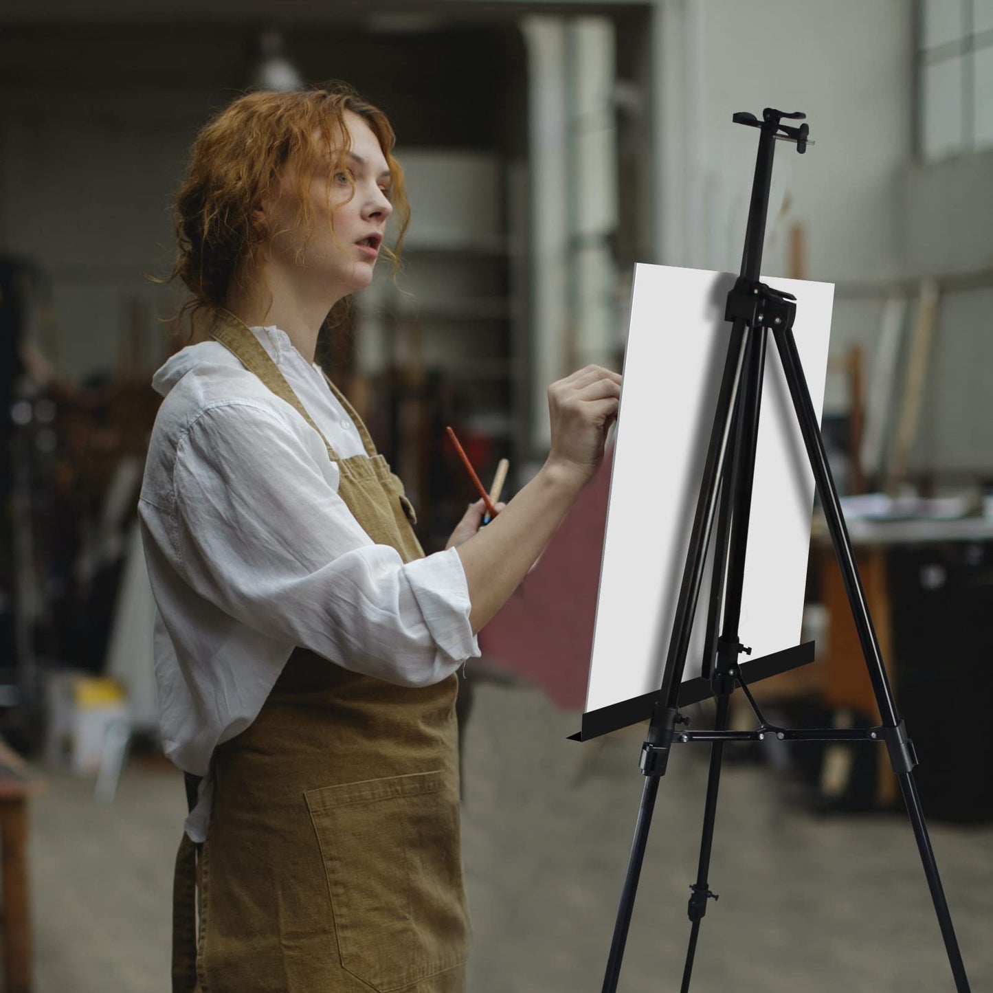 72-Inch Adjustable Metal Easel Stand for Canvas Display