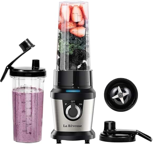400W Blender with 2 Cups and To-Go Lids