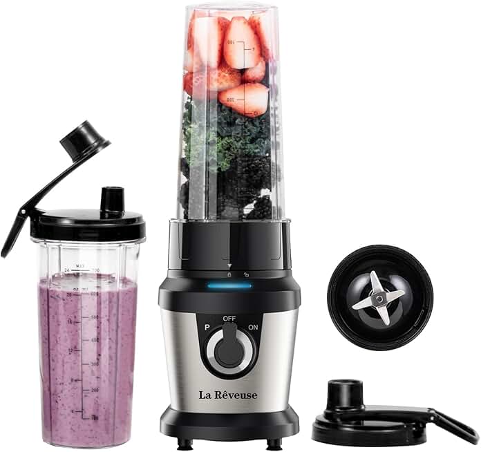 400W Blender with 2 Cups and To-Go Lids