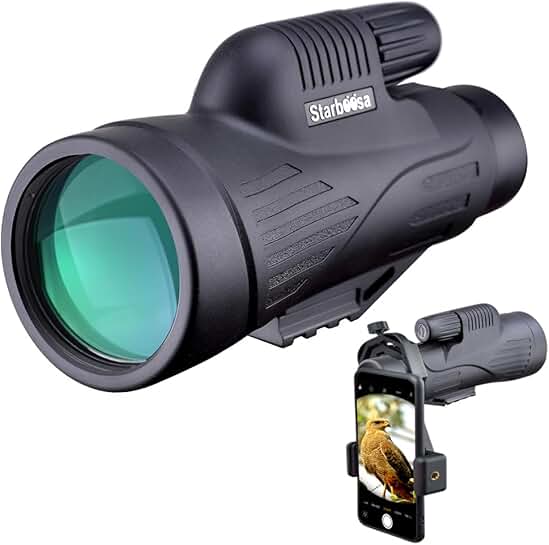 12x50 Waterproof Monocular for Bird Watching and Hiking