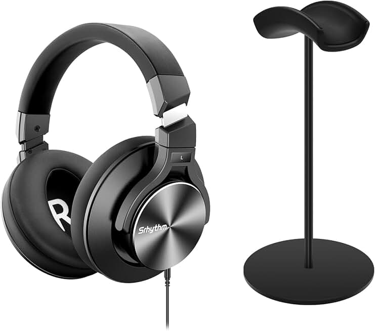 Wired Over-Ear DJ Headphone with Stand and Holder