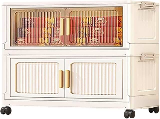 Stackable Plastic Storage Drawers with Wheels