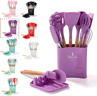 13-Piece Purple Silicone Kitchen Utensil Set