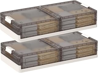 Under Bed Storage Containers with Wheels, 2 Pack
