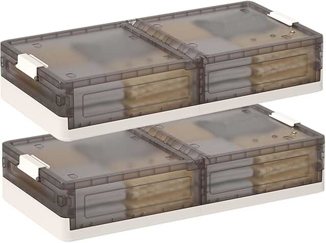 Under Bed Storage Containers with Wheels, 2 Pack