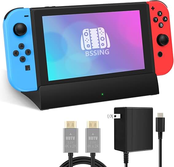 TV Dock Station for Switch with 4K HDMI and Power Adapter
