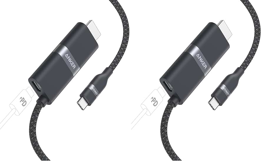 USB C to HDMI Adapter with Fast Charging, 4K, Shielding, 3FT (2 Pack)
