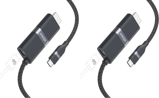 USB C to HDMI Adapter with Fast Charging, 4K, Shielding, 3FT (2 Pack)
