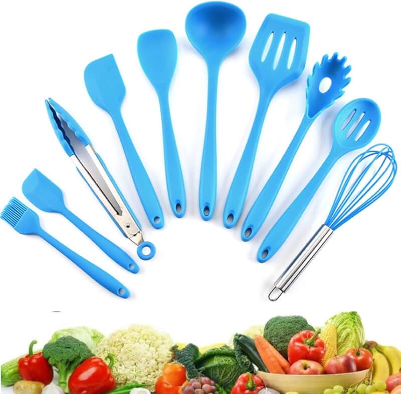 5-Color Kitchen Utensil Set with Non-Stick Spatulas