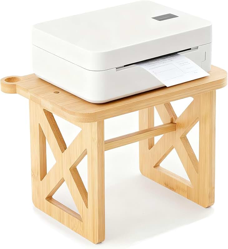 Bamboo Label and Sticker Holder for Desktop Printers