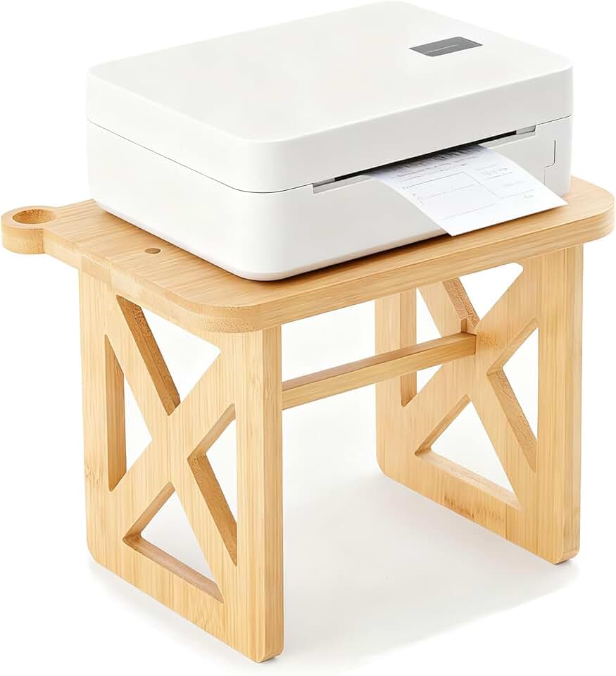Bamboo Label and Sticker Holder for Desktop Printers