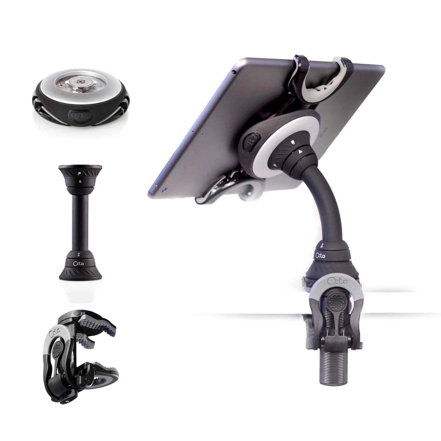 Modular Clamp-On Gooseneck Tablet Mount