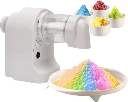 Electric Snow Cone Shaver with Cups and Tray