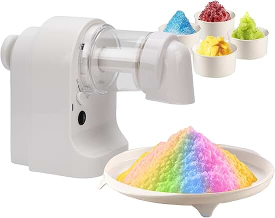 Electric Snow Cone Shaver with Cups and Tray
