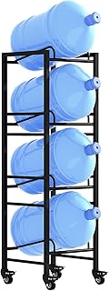 Four-tier water jug holder with lockable wheels