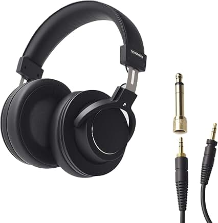 Professional Over-Ear Wired Headphones for Recording and Streaming