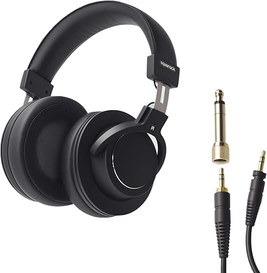 Professional Over-Ear Wired Headphones for Recording and Streaming
