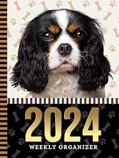 Weekly Planner 2024 with Dog Paw Cover