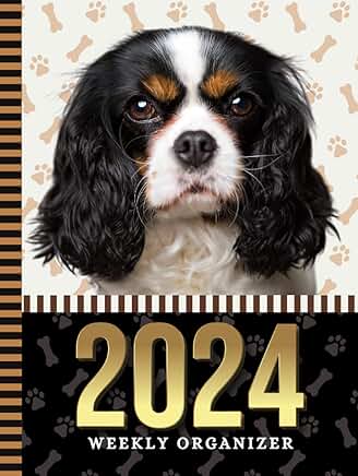 Weekly Planner 2024 with Dog Paw Cover