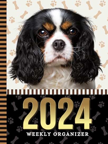 Weekly Planner 2024 with Dog Paw Cover