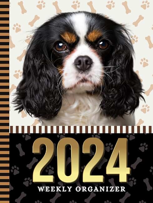 Weekly Planner 2024 with Dog Paw Cover