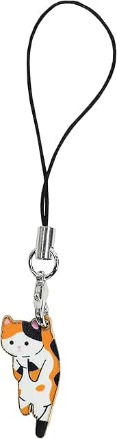 Cute Yellow Cat Phone Charm for Jewelry Making