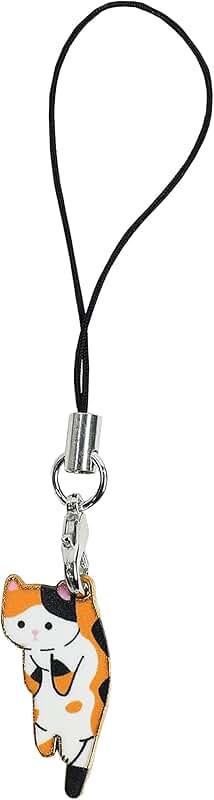 Cute Yellow Cat Phone Charm for Jewelry Making
