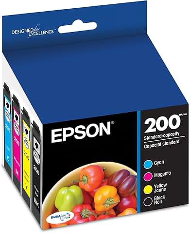 Black and color ink cartridge set for printers